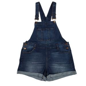 Blue Spice Blue Denim Overall Shorts